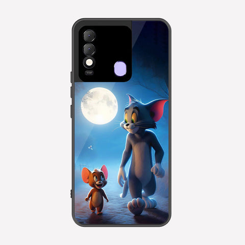 Tecno Spark 8 Cover - Tom & Jerry Series - Premium Printed Metal soft Bumper shock Proof Case