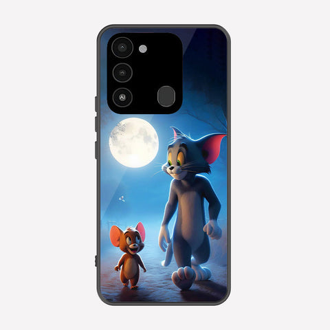 Tecno Spark 9 Cover - Tom & Jerry Series - Premium Printed Metal soft Bumper shock Proof Case