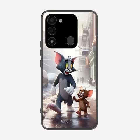 Tecno Spark Go 2022 Cover - Tom & Jerry Series - Premium Printed Metal soft Bumper shock Proof Case