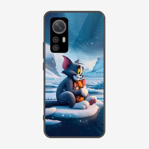 Xiaomi 12 Cover - Tom & Jerry Series - Premium Printed Metal soft Bumper shock Proof Case