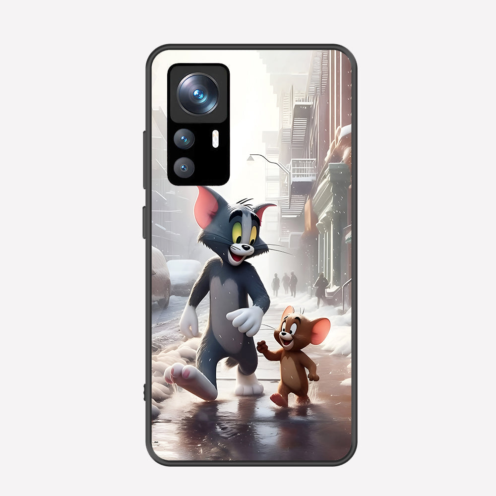 Xiaomi 12T Pro Cover - Tom & Jerry Series - Premium Printed Metal soft Bumper shock Proof Case