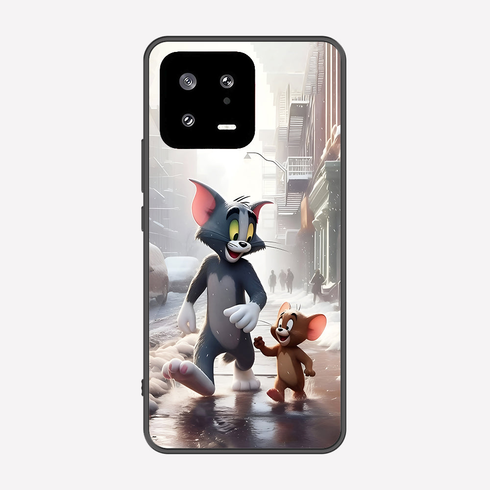 Xiaomi 13 Cover - Tom & Jerry Series - Premium Printed Metal soft Bumper shock Proof Case