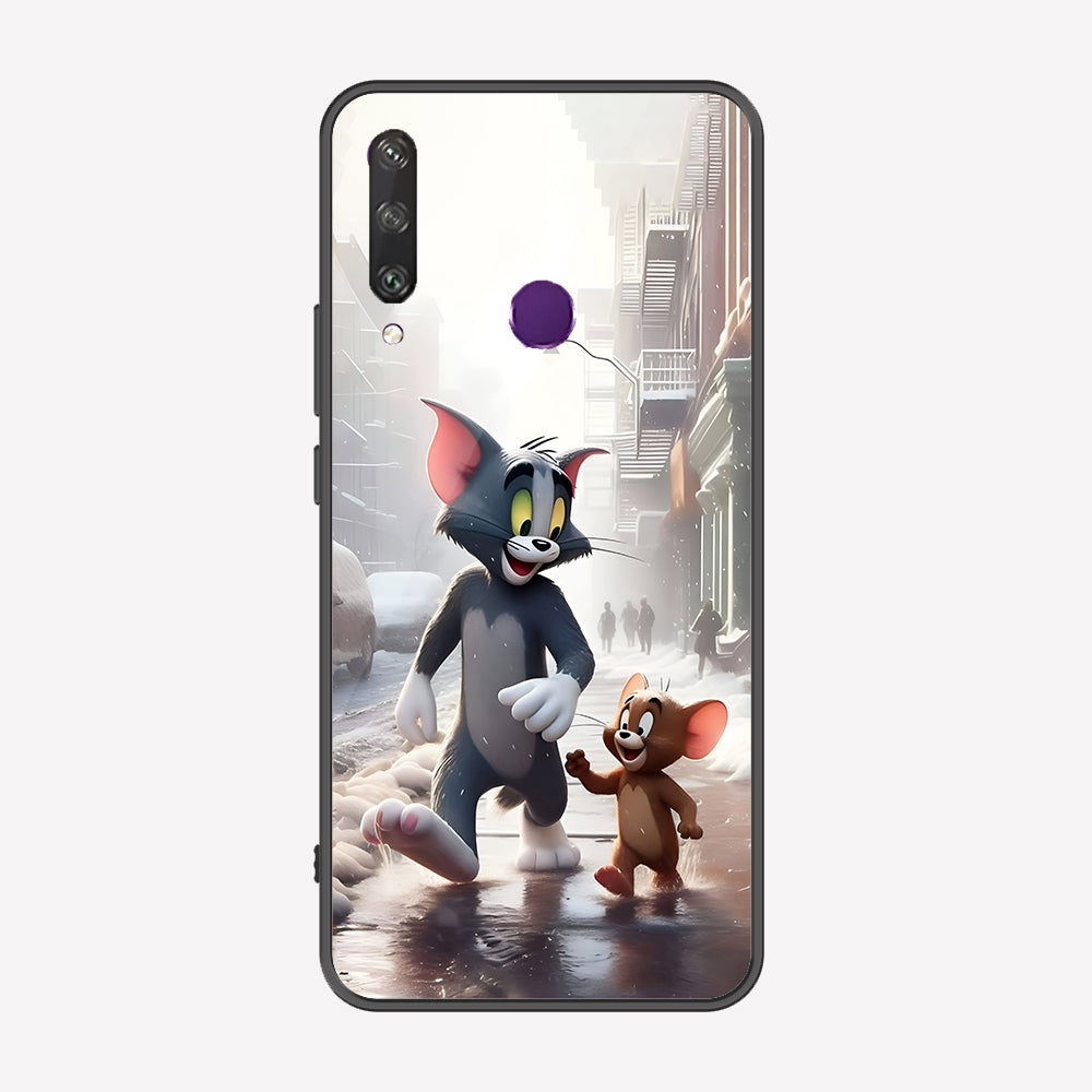 Huawei Y6p Cover - Tom & Jerry Series - Premium Printed Metal soft Bumper shock Proof Case