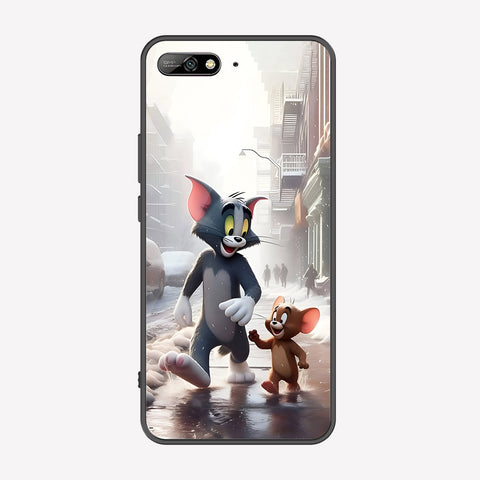 Huawei Y6 Prime 2018 / Honor 7A Cover - Tom & Jerry Series - Premium Printed Metal soft Bumper shock Proof Case