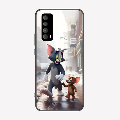 Huawei P smart 2021 Cover - Tom & Jerry Series - Premium Printed Metal soft Bumper shock Proof Case