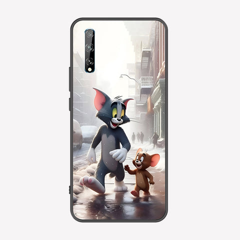 Huawei Y8p Cover - Tom & Jerry Series - Premium Printed Metal soft Bumper shock Proof Case