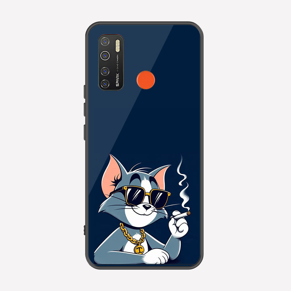 Tecno Camon 15 Cover - Charsi Tom Series - Premium Printed Metal soft Bumper shock Proof Case