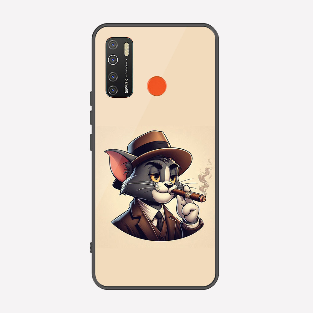 Tecno Camon 15 Cover - Charsi Tom Series - Premium Printed Metal soft Bumper shock Proof Case