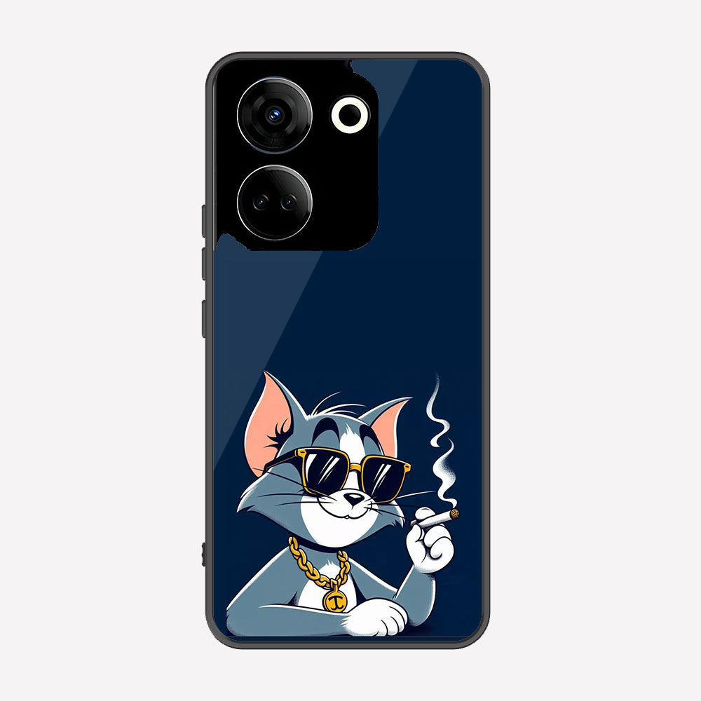 Tecno Camon 20 Cover - Charsi Tom Series - Premium Printed Metal soft Bumper shock Proof Case