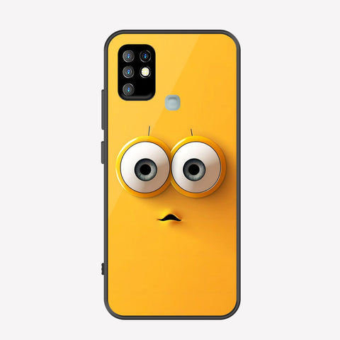 Infinix Hot 10 Cover - Cute 3D Cartoon Series - Premium Printed Metal soft Bumper shock Proof Case