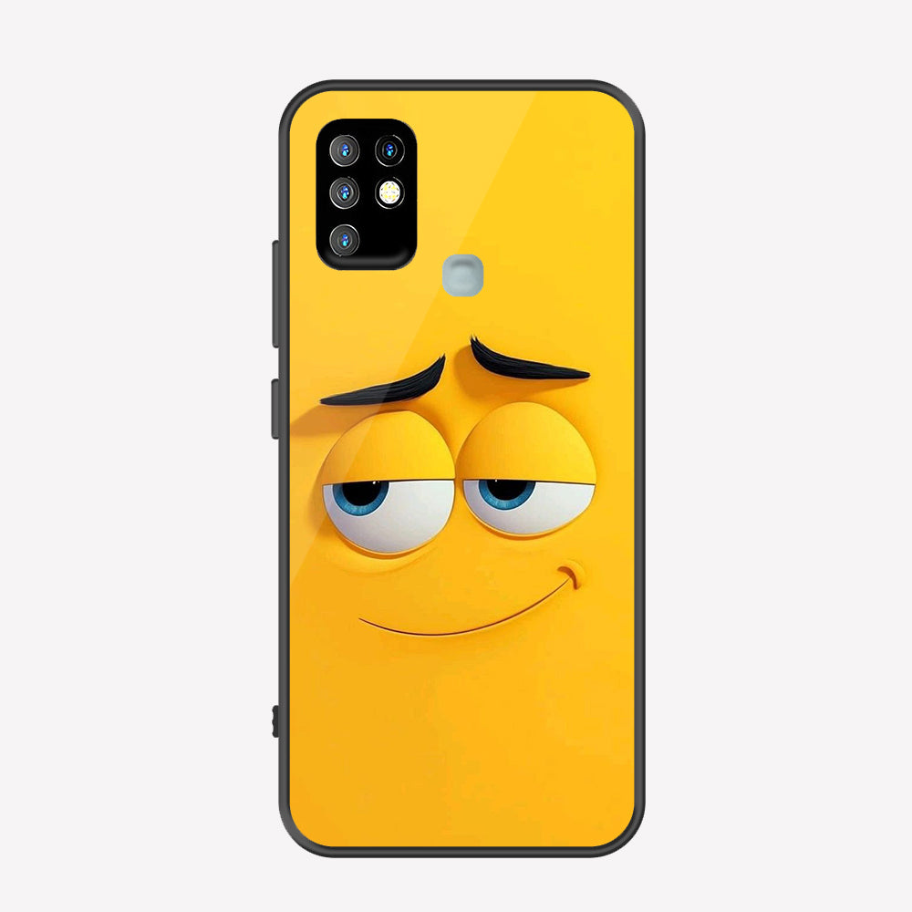 Infinix Hot 10 Cover - Cute 3D Cartoon Series - Premium Printed Metal soft Bumper shock Proof Case