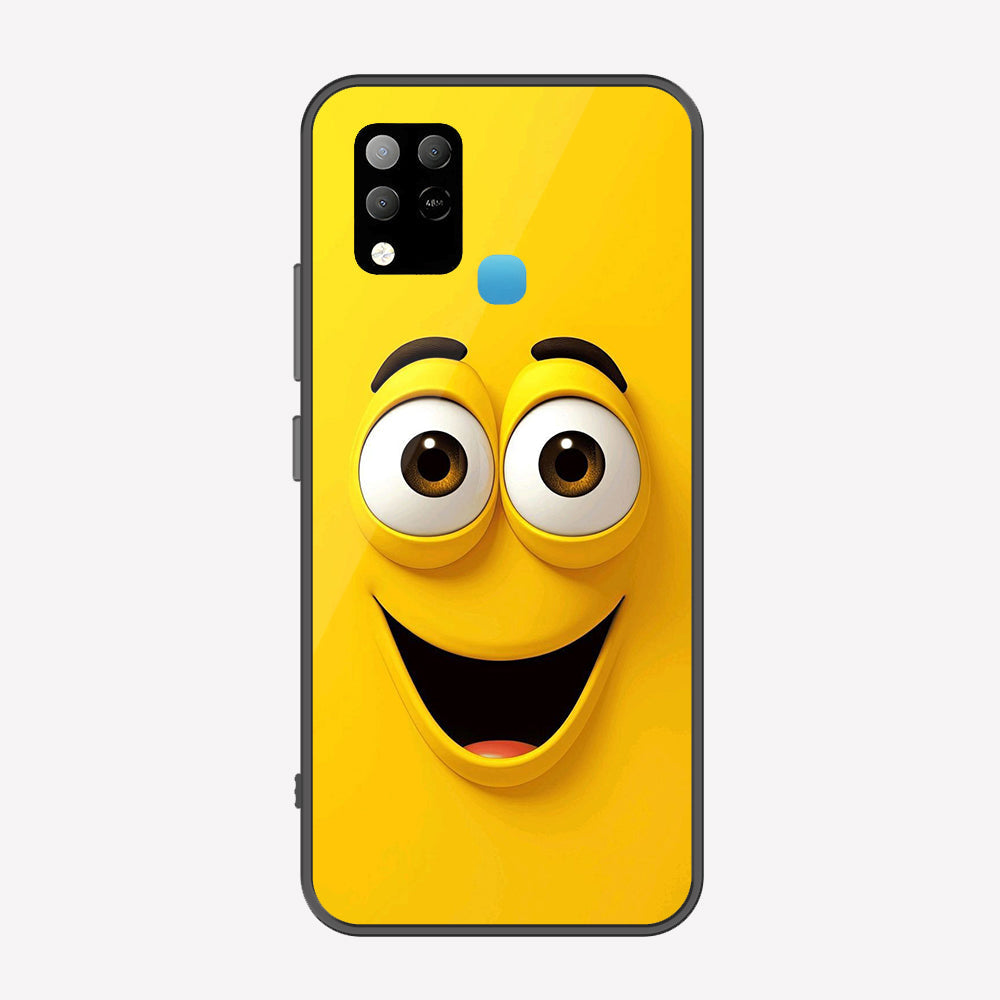 Infinix Hot 10T Cover - Cute 3D Cartoon Series - Premium Printed Metal soft Bumper shock Proof Case