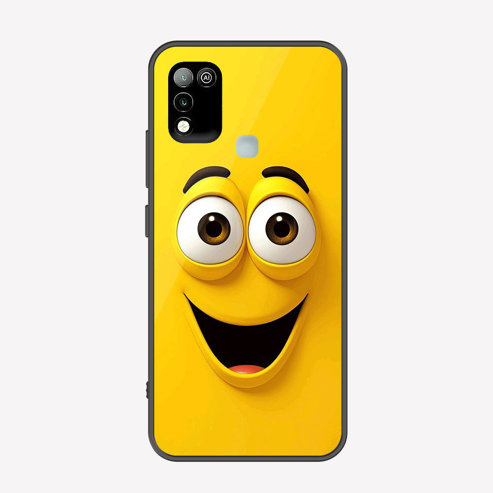 Infinix Hot 10 Play Cover - Cute 3D Cartoon Series - Premium Printed Metal soft Bumper shock Proof Case