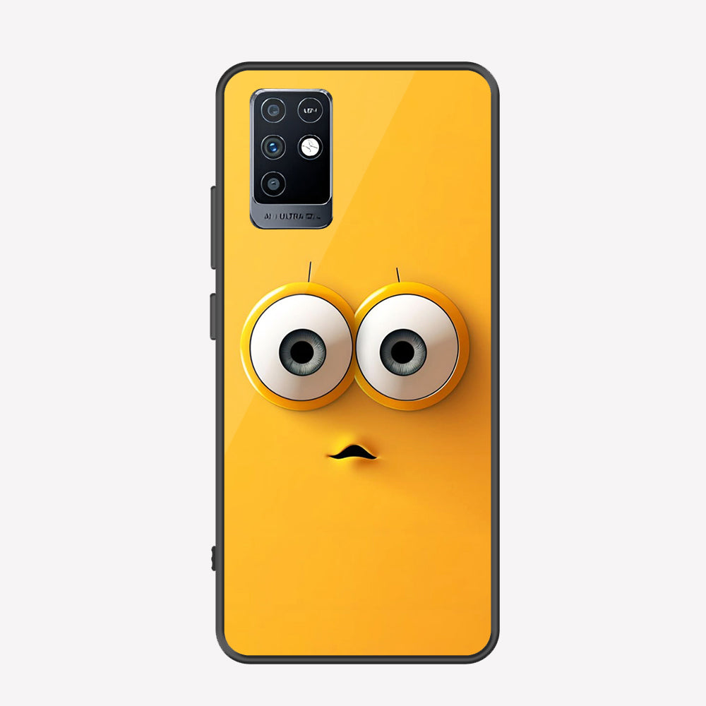 Infinix Note 10 Cover - Cute 3D Cartoon Series - Premium Printed Metal soft Bumper shock Proof Case