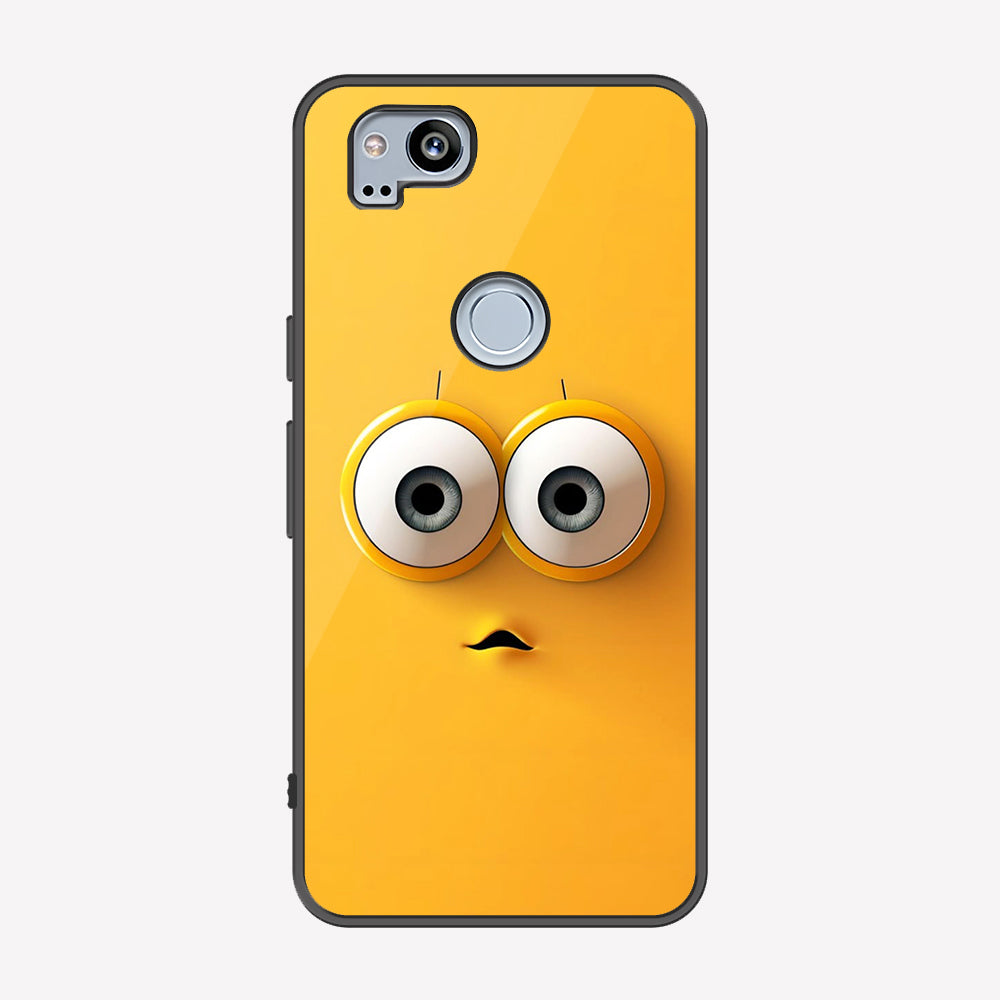Google Pixel 2 Cover - Cute 3D Cartoon Series - Premium Printed Metal soft Bumper shock Proof Case