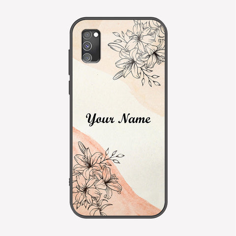 Samsung Galaxy A02s Cover - Personalized Name Series - Premium Printed Metal soft Bumper shock Proof Case