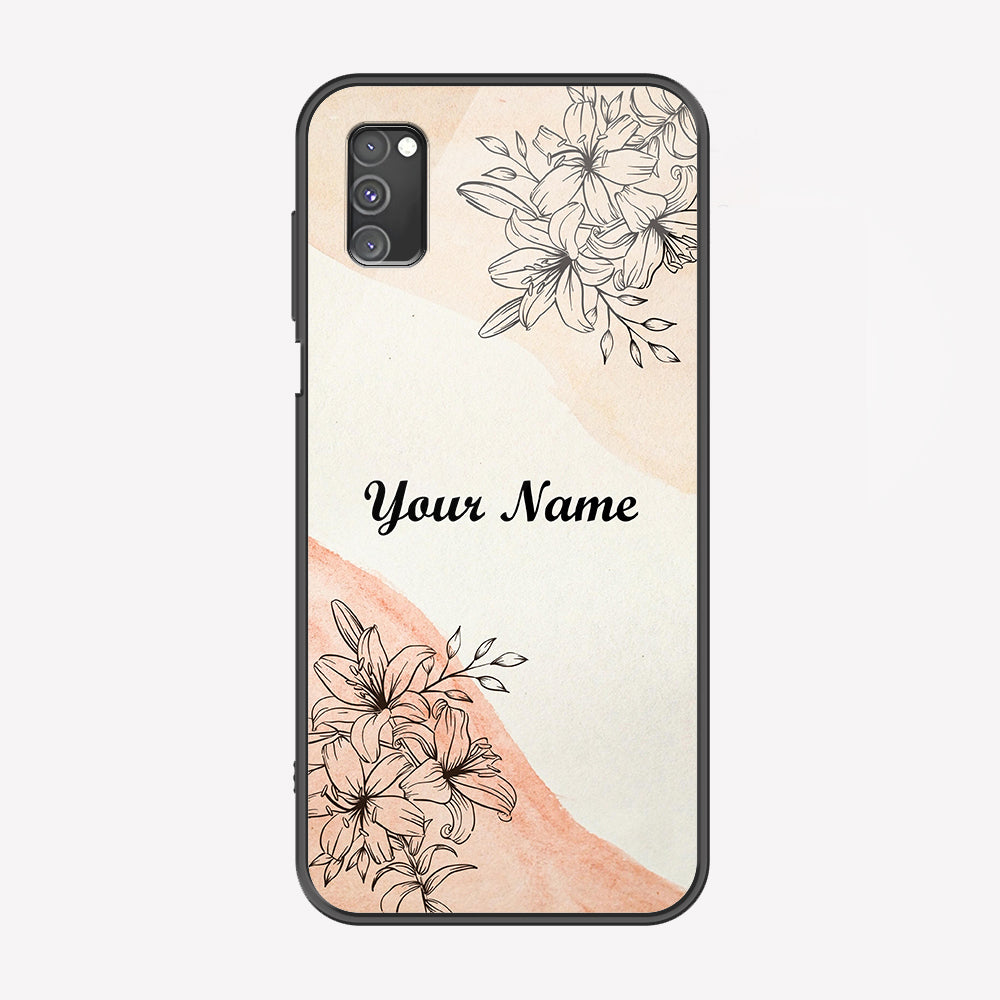 Samsung Galaxy A02s Cover - Personalized Name Series - Premium Printed Metal soft Bumper shock Proof Case