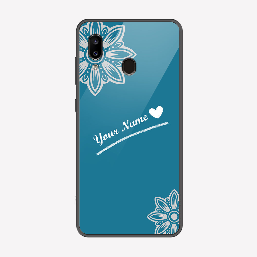 Samsung Galaxy A30 Cover - Personalized Name Series - Premium Printed Metal soft Bumper shock Proof Case