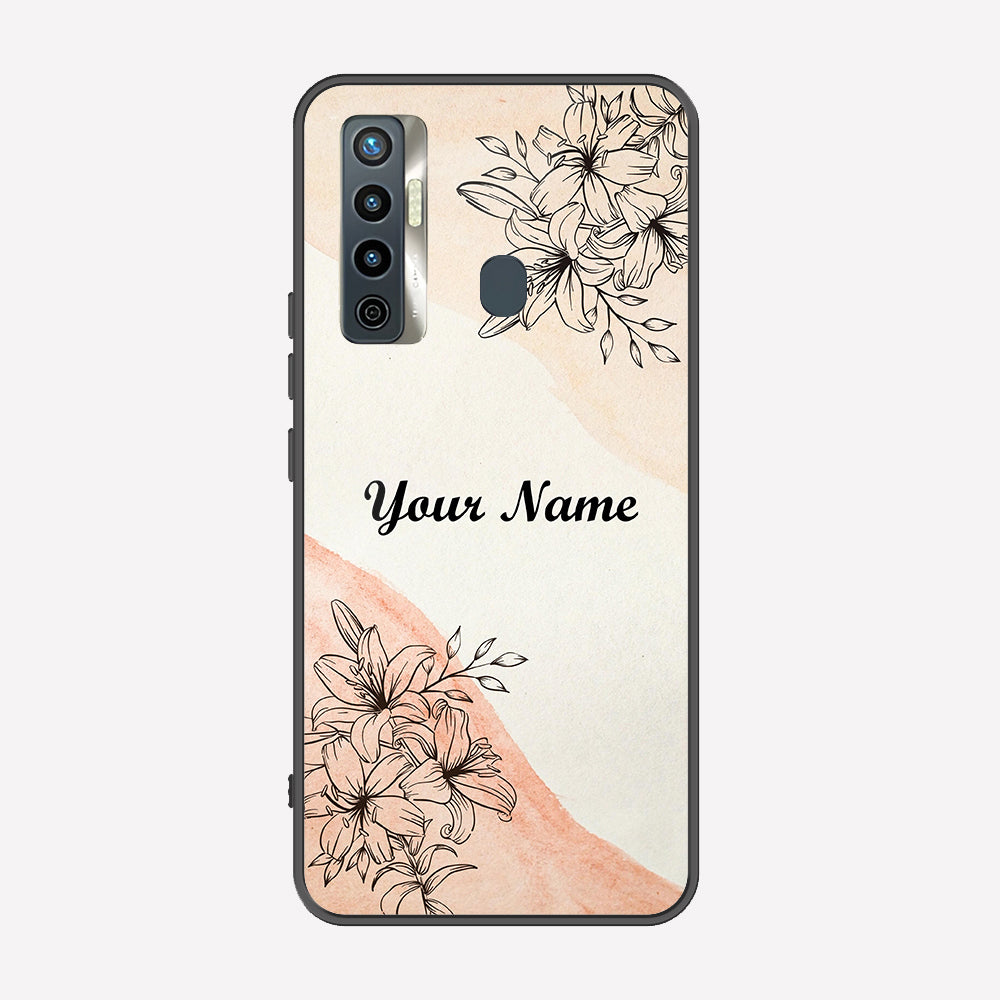 Tecno Camon 17 Cover - Personalized Name Series - Premium Printed Metal soft Bumper shock Proof Case