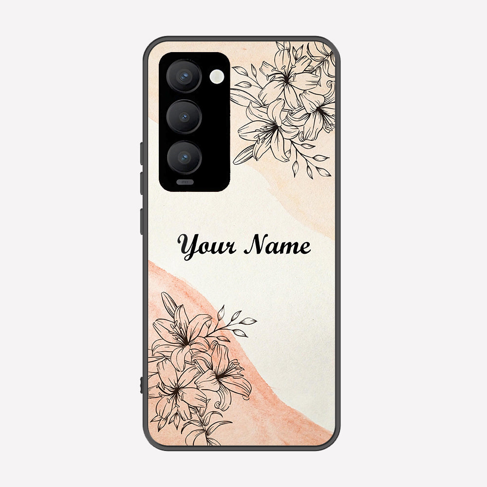 Tecno Camon 18 Premier Cover - Personalized Name Series - Premium Printed Metal soft Bumper shock Proof Case