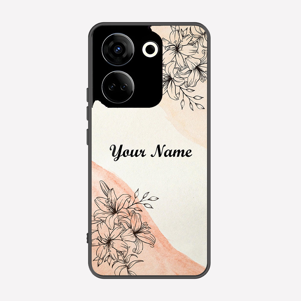Tecno Camon 20 Pro Cover - Personalized Name Series - Premium Printed Metal soft Bumper shock Proof Case