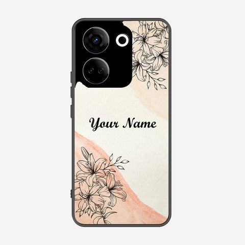 Tecno Camon 20 Pro Cover - Personalized Name Series - Premium Printed Metal soft Bumper shock Proof Case