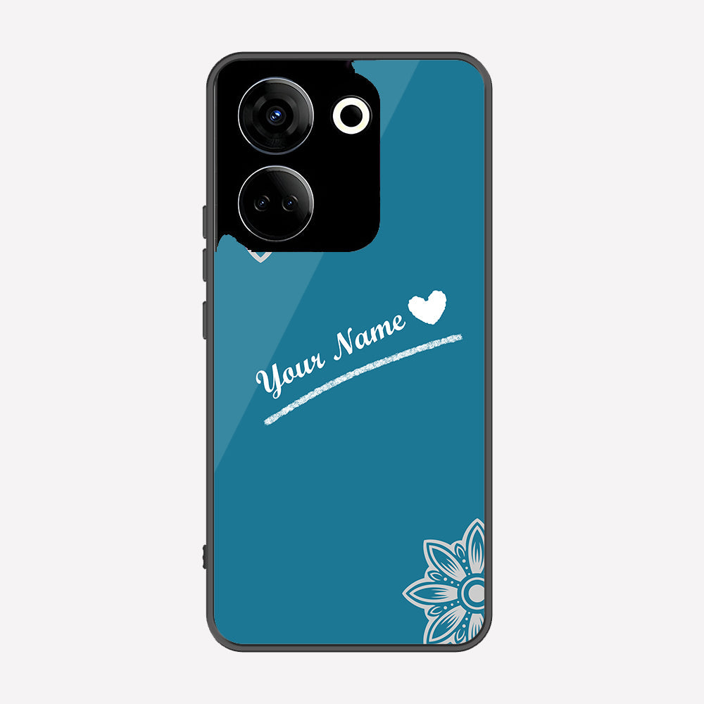 Tecno Camon 20 Cover - Personalized Name Series - Premium Printed Metal soft Bumper shock Proof Case