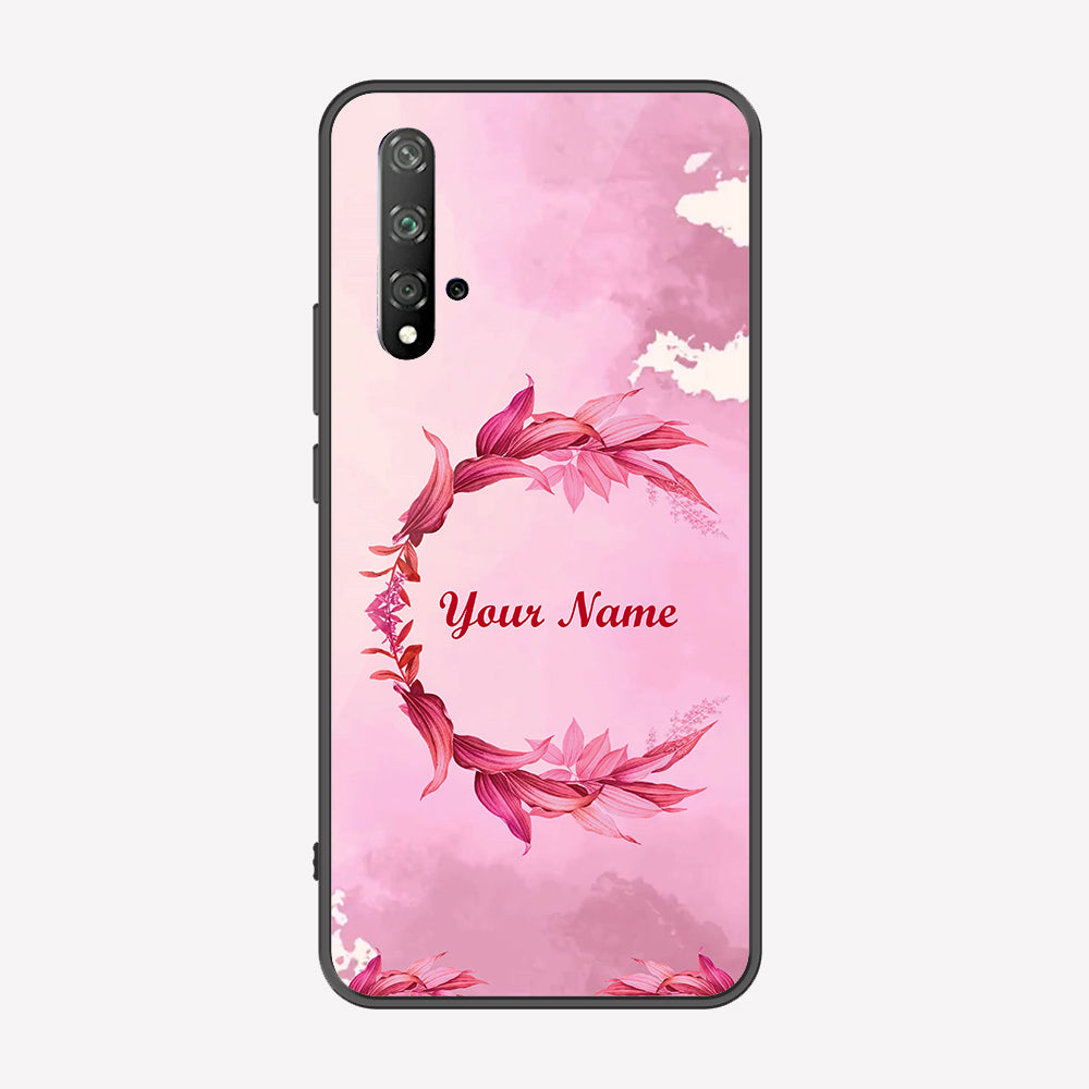 Honor 20 Cover - Personalized Name Series - Premium Printed Metal soft Bumper shock Proof Case