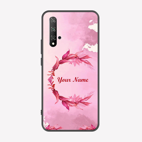 Honor 20 Cover - Personalized Name Series - Premium Printed Metal soft Bumper shock Proof Case