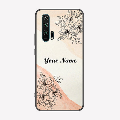 Honor 20 Pro Cover - Personalized Name Series - Premium Printed Metal soft Bumper shock Proof Case
