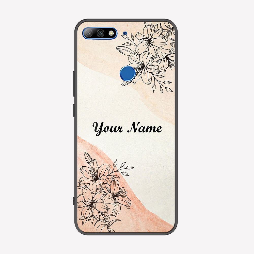 Huawei Honor 7C Cover - Personalized Name Series - Premium Printed Metal soft Bumper shock Proof Case