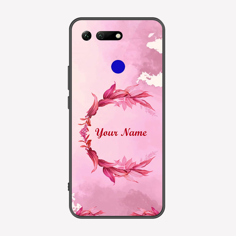 Huawei Honor View 20 Cover - Personalized Name Series - Premium Printed Metal soft Bumper shock Proof Case