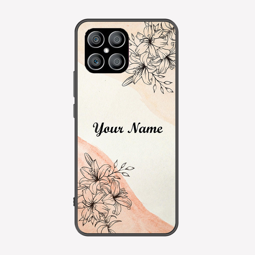 Honor X8 Cover - Personalized Name Series - Premium Printed Metal soft Bumper shock Proof Case
