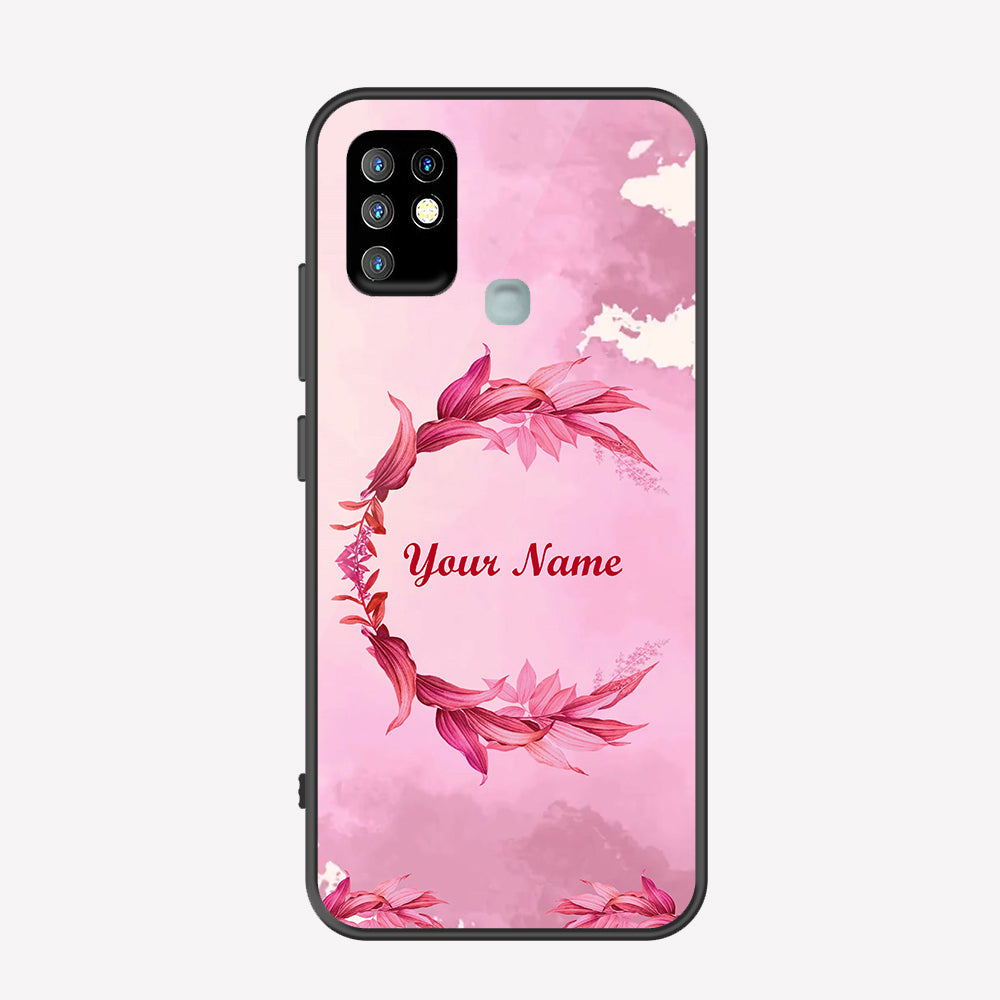 Infinix Hot 10 Cover - Personalized Name Series - Premium Printed Metal soft Bumper shock Proof Case