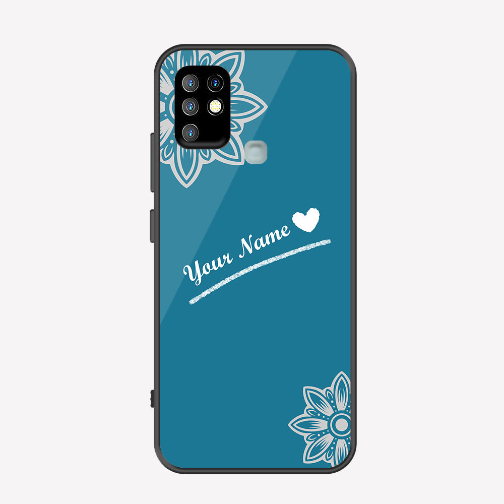 Infinix Hot 10 Cover - Personalized Name Series - Premium Printed Metal soft Bumper shock Proof Case