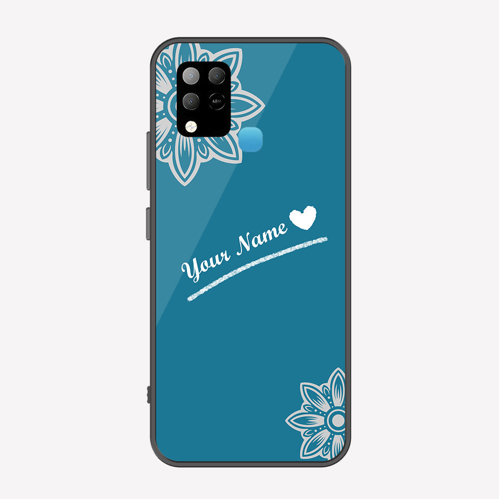 Infinix Hot 10T Cover - Personalized Name Series - Premium Printed Metal soft Bumper shock Proof Case