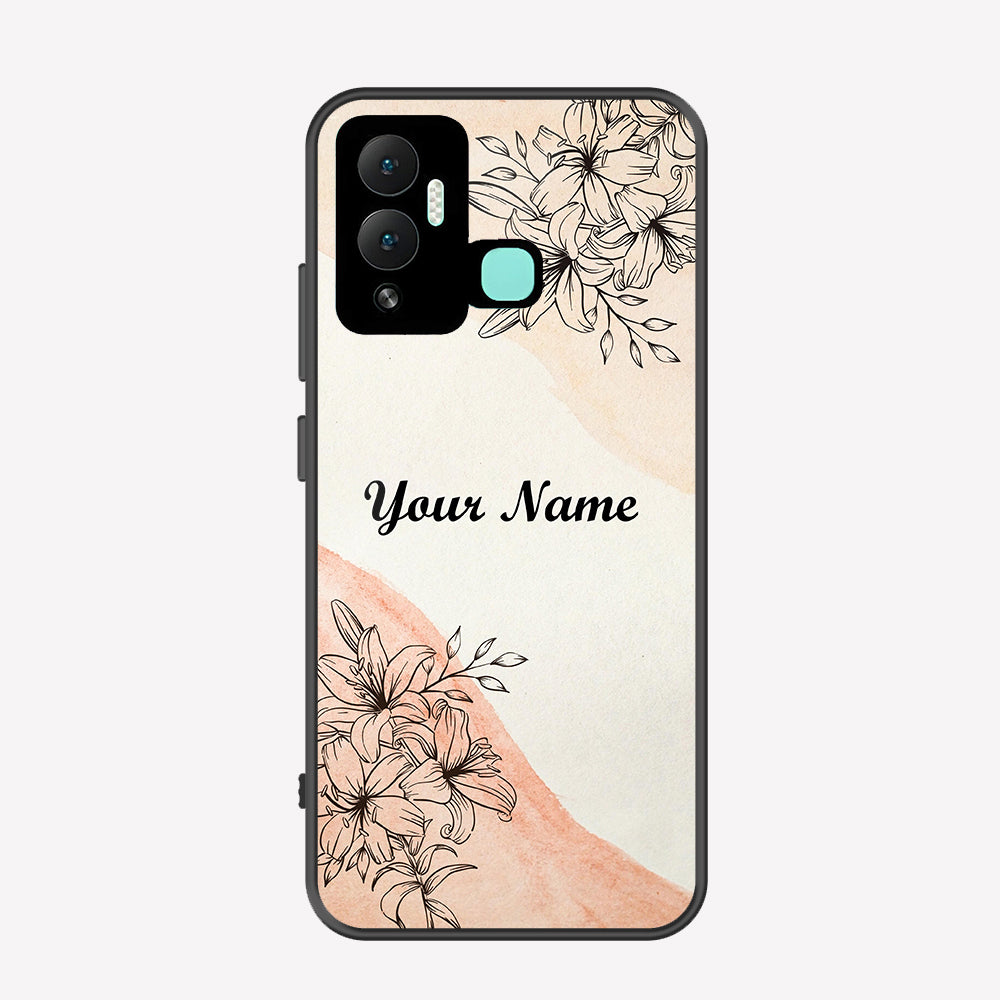 Infinix Hot 12i Cover - Personalized Name Series - Premium Printed Metal soft Bumper shock Proof Case