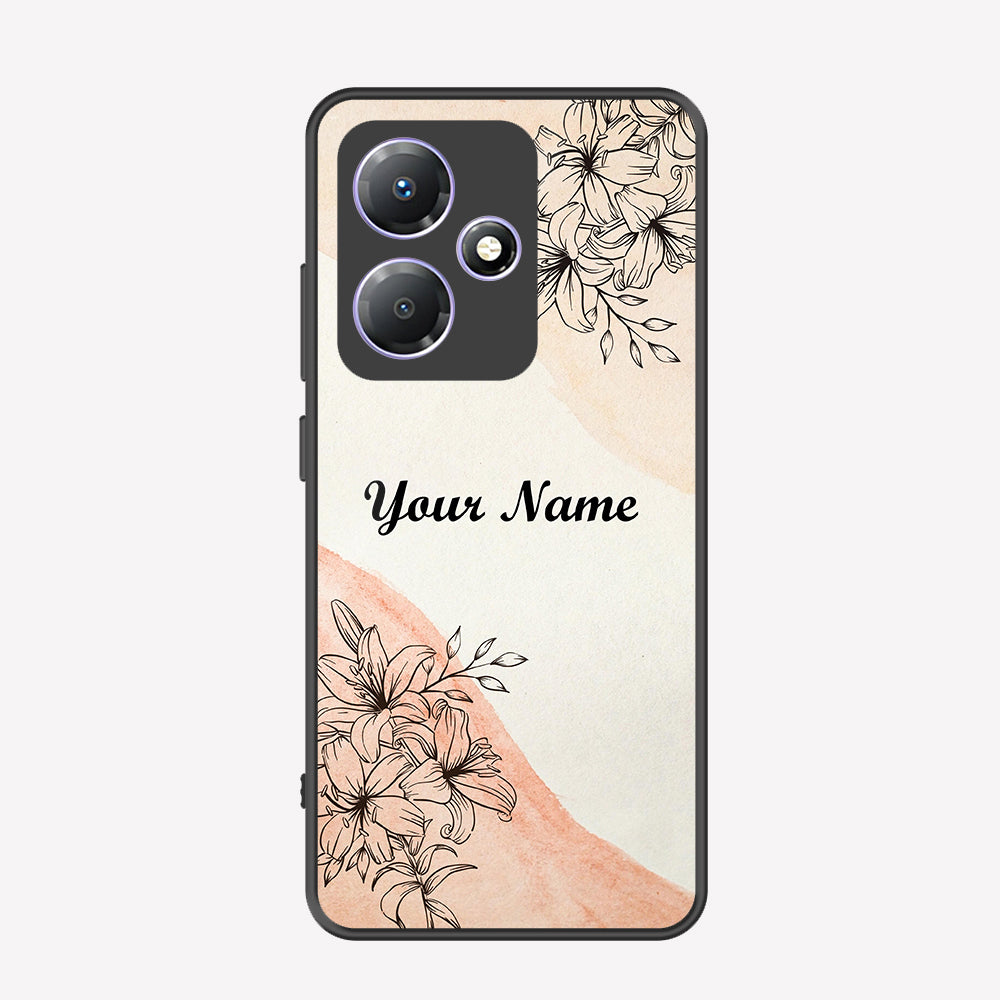 Infinix Hot 30 Play Cover - Personalized Name Series - Premium Printed Metal soft Bumper shock Proof Case
