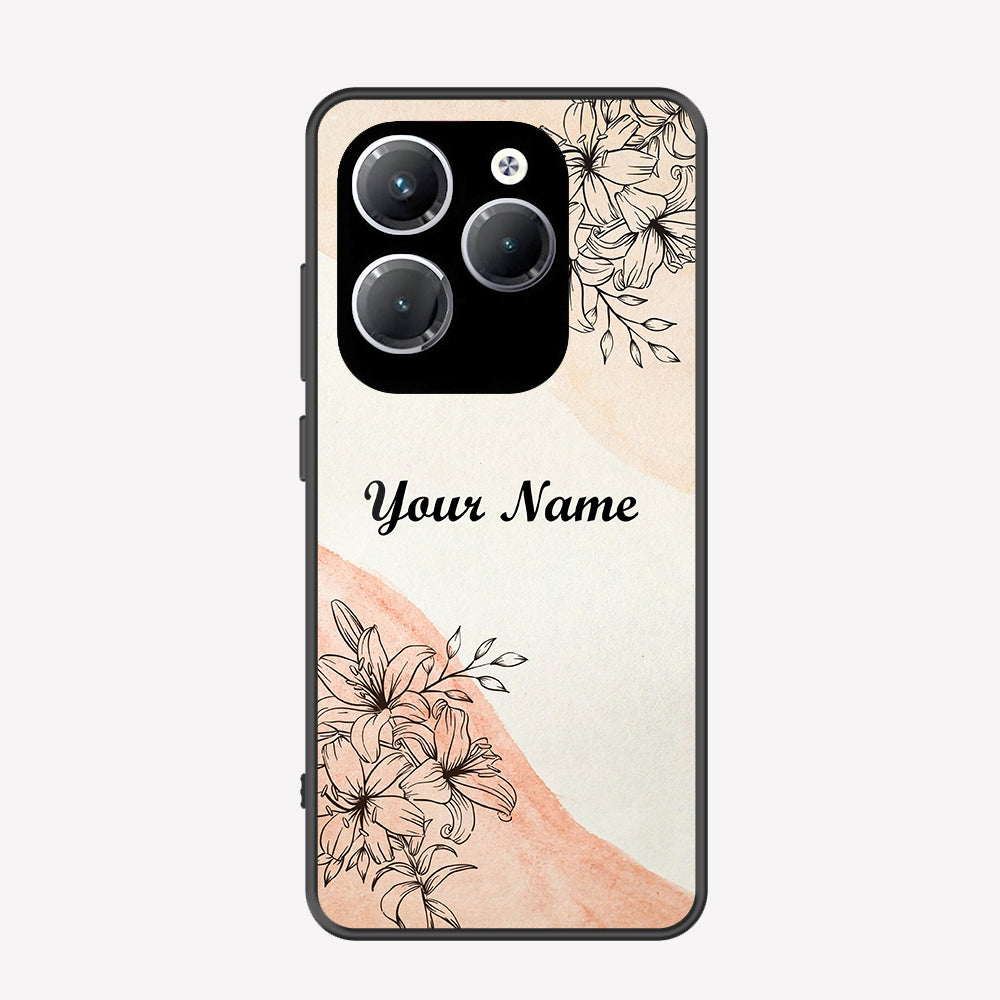 Infinix Hot 40 Cover - Personalized Name Series - Premium Printed Metal soft Bumper shock Proof Case