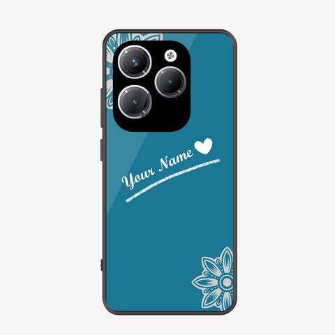 Infinix Hot 40 Cover - Personalized Name Series - Premium Printed Metal soft Bumper shock Proof Case