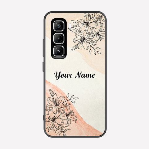 Infinix Hot 50 Pro Plus Cover - Personalized Name Series - Premium Printed Metal soft Bumper shock Proof Case
