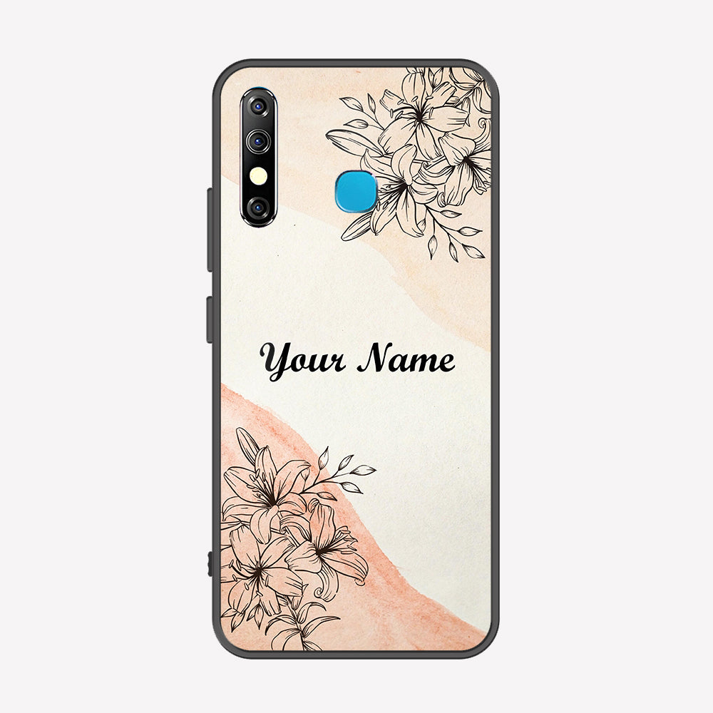 Tecno Spark 4 Cover - Personalized Name Series - Premium Printed Metal soft Bumper shock Proof Case