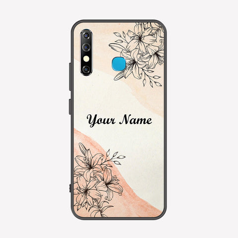 Tecno Spark 4 Cover - Personalized Name Series - Premium Printed Metal soft Bumper shock Proof Case