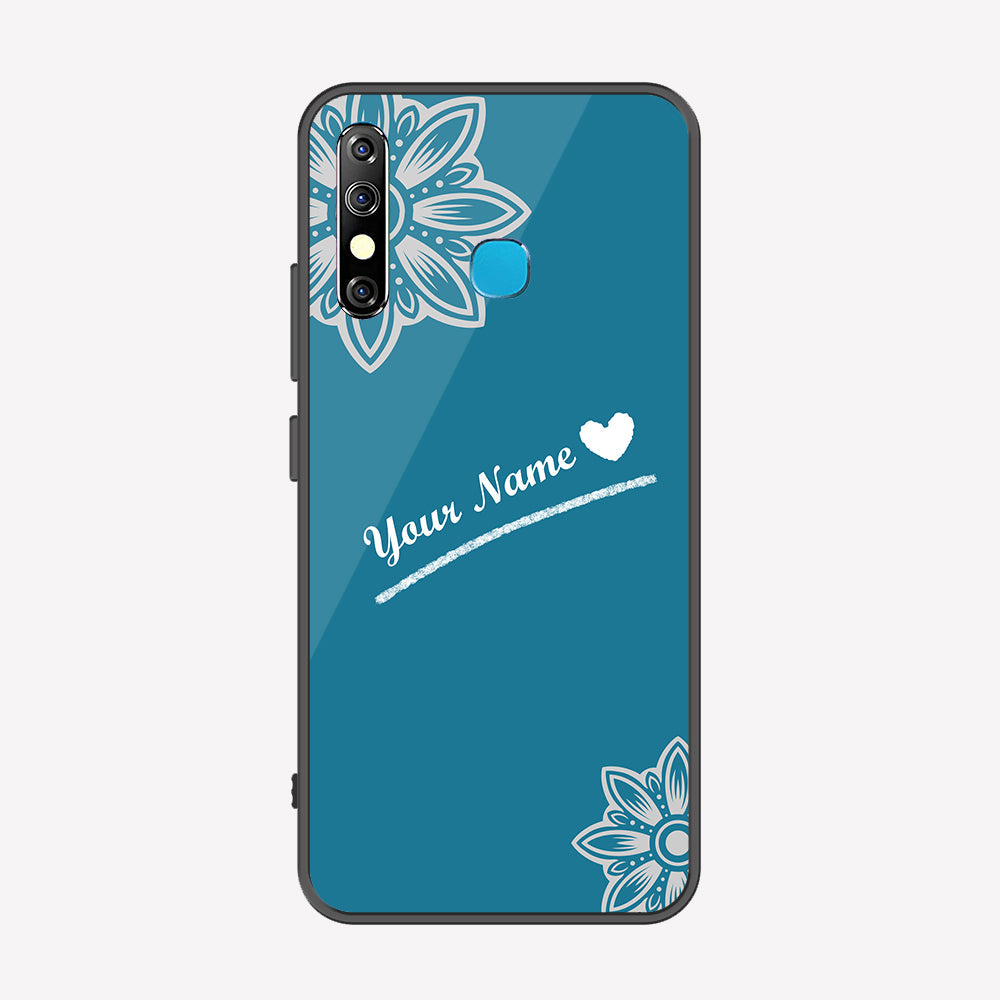 Tecno Spark 4 Cover - Personalized Name Series - Premium Printed Metal soft Bumper shock Proof Case