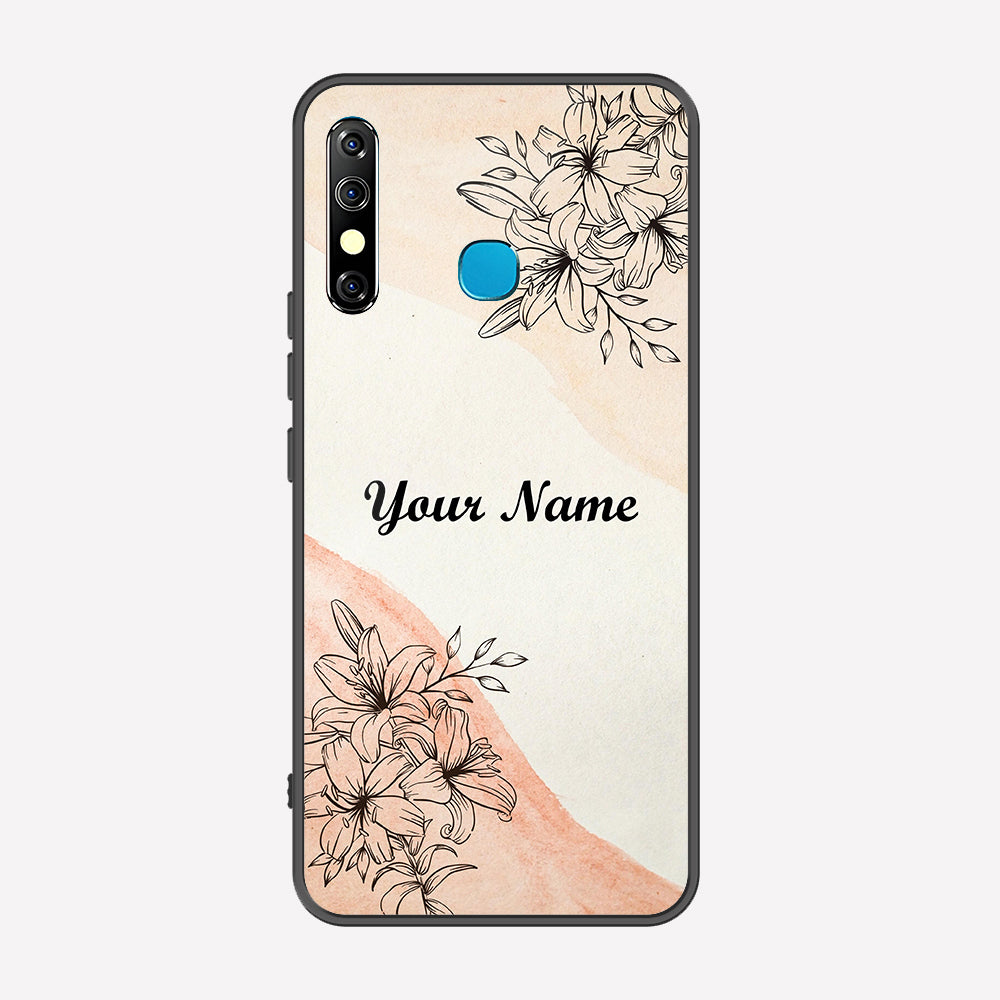 Tecno Spark 4 Cover - Personalized Name Series - Premium Printed Metal soft Bumper shock Proof Case