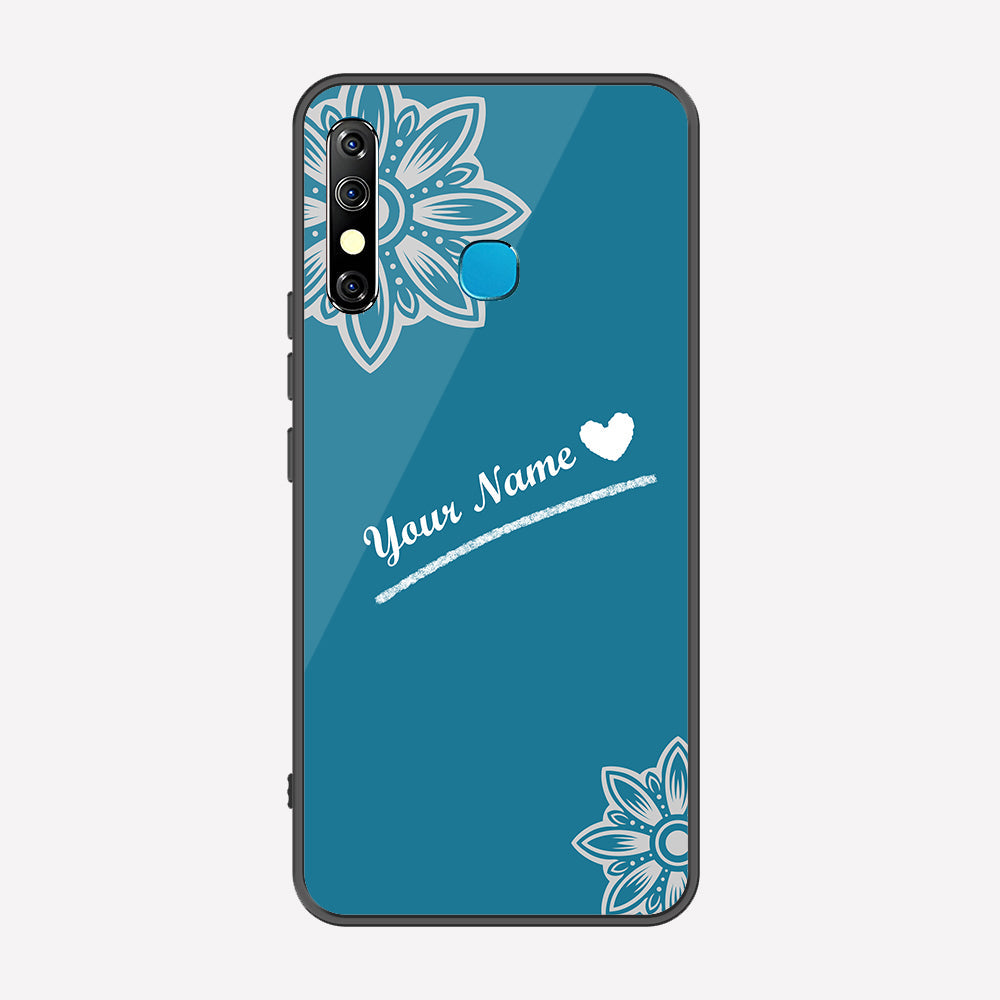 Tecno Spark 4 Cover - Personalized Name Series - Premium Printed Metal soft Bumper shock Proof Case