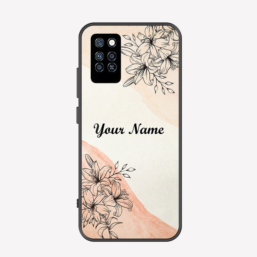 Infinix Note 10 Pro Cover - Personalized Name Series - Premium Printed Metal soft Bumper shock Proof Case