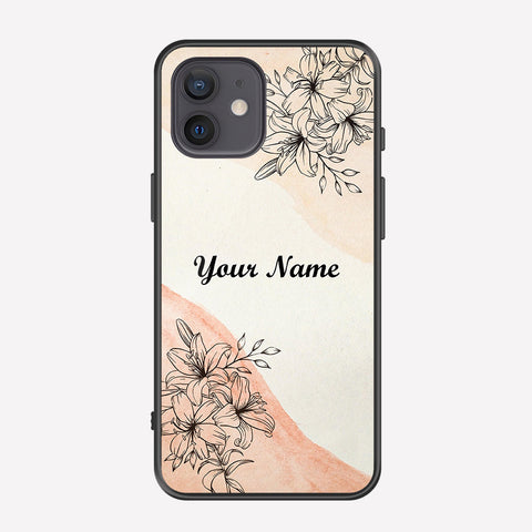 iPhone 12 Mini Cover - Personalized Name Series - Premium Printed Metal soft Bumper shock Proof Case