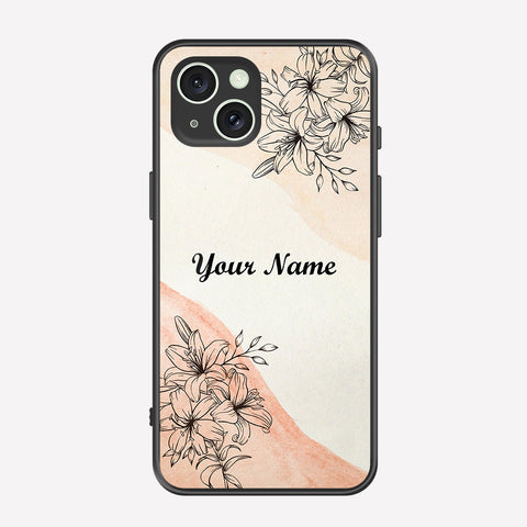 iPhone 14 Cover - Personalized Name Series - Premium Printed Metal soft Bumper shock Proof Case