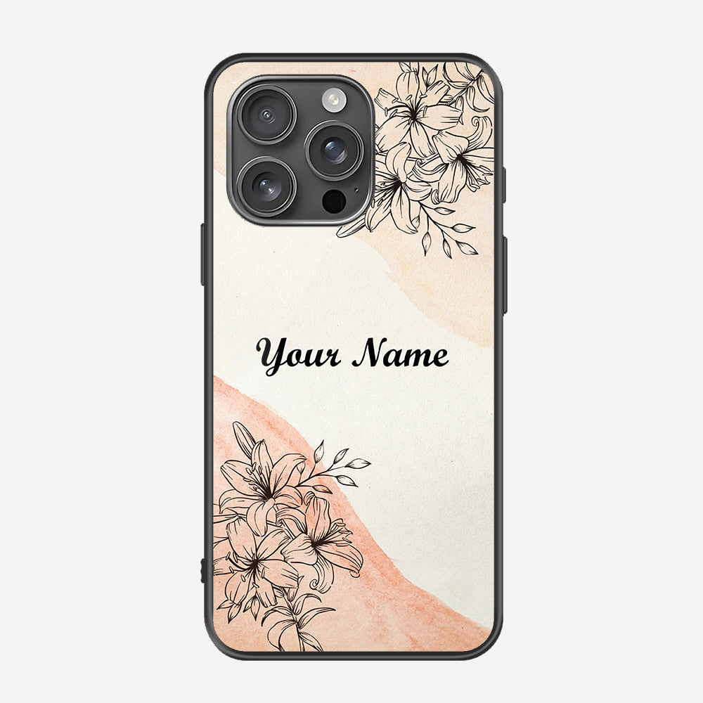 iPhone 15 Pro Cover - Personalized Name Series - Premium Printed Metal soft Bumper shock Proof Case